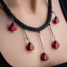 Load image into Gallery viewer, Lady Bug - Kumihimo Necklace
