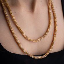 Load image into Gallery viewer, Golden Dreams Kumihimo Necklace
