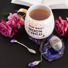 Load image into Gallery viewer, Stay Wild Moon Child - Mug Set + Natural Amethyst Tea Accessories
